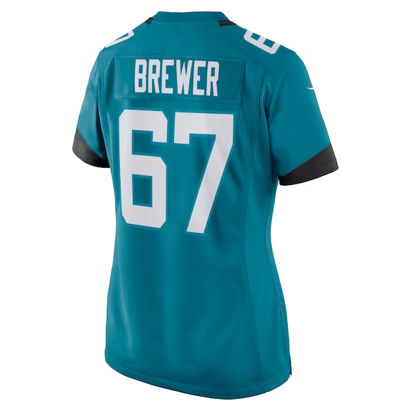 Chandler Brewer Jacksonville Jaguars Nike Women's  Game Jersey -  Teal