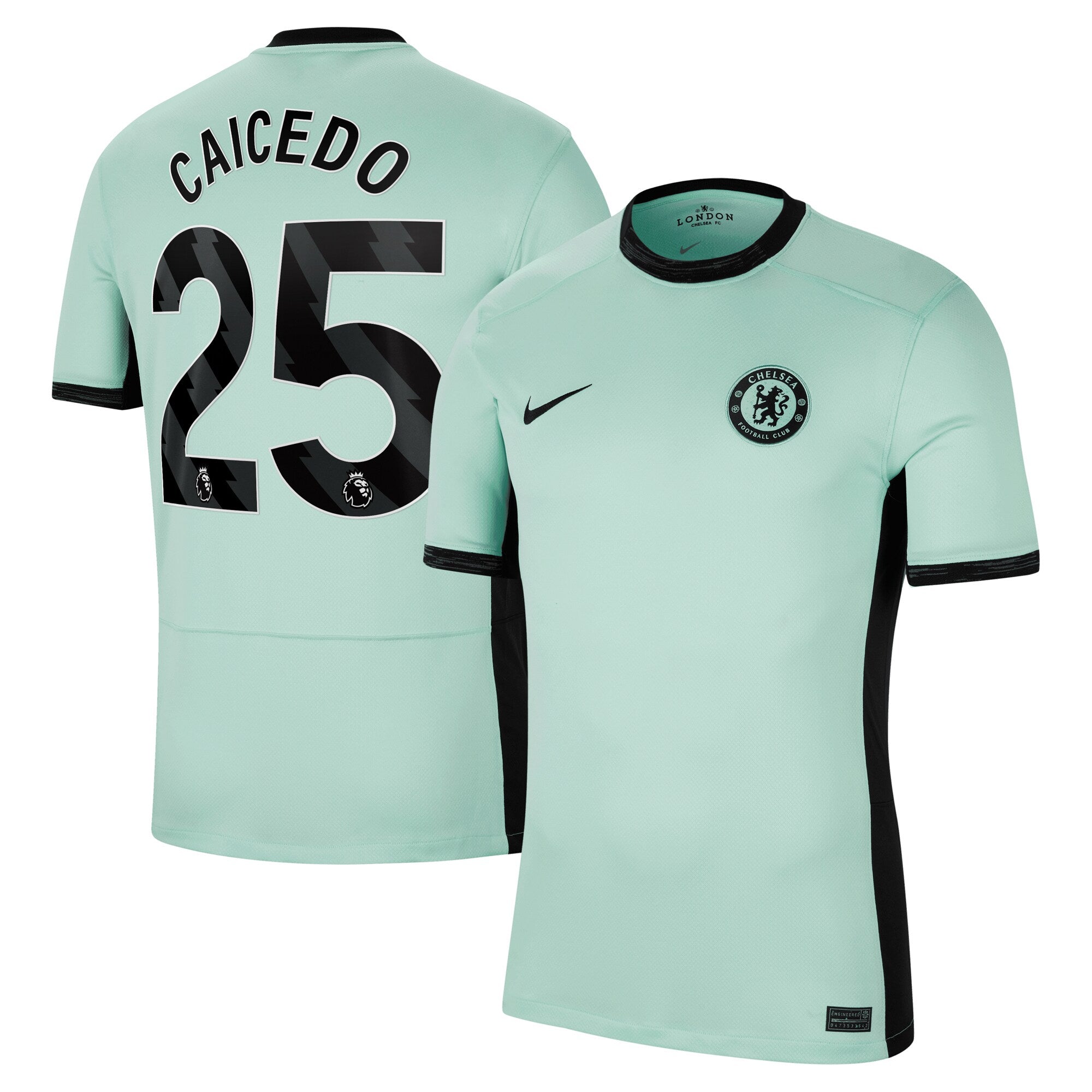 Moisés Caicedo Chelsea Nike 2023/24 Home Stadium Replica Player Jersey - Blue/Mint/Navy