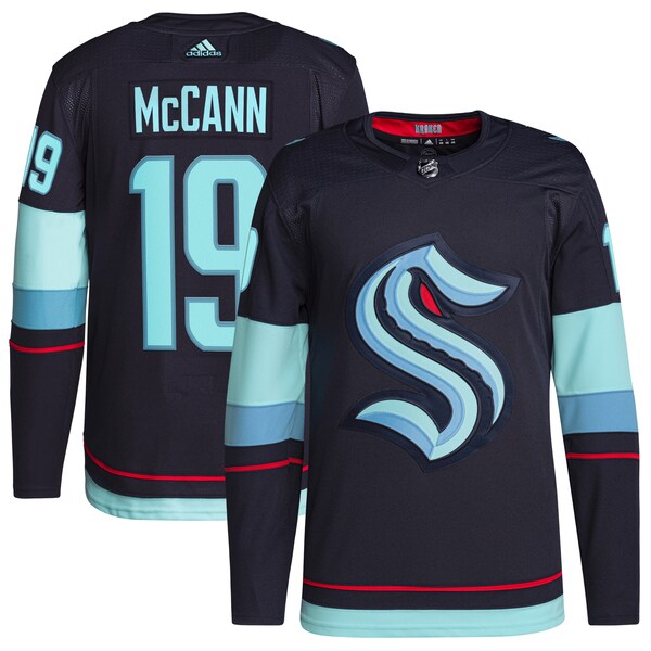 Jared McCann Seattle Kraken adidas Home Authentic Primegreen Player Jersey - Deep Sea Blue/White