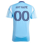 New York City FC adidas 2025 The Excelsior Kit Replica Custom Jersey - Light Blue