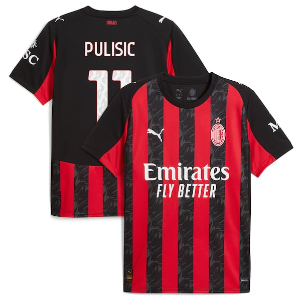 Christian Pulisic AC Milan Puma 2025/26 Home Replica Player Jersey - Red