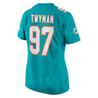 Jaylen Twyman Miami Dolphins Nike Women's Home Game Player Jersey - Aqua