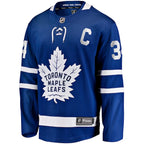 Auston Matthews Toronto Maple Leafs  Captain Patch Home Breakaway Player Jersey - Blue