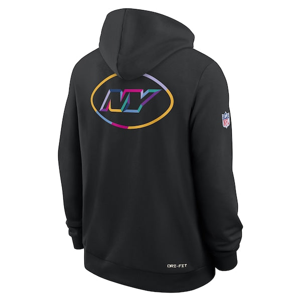 New York Jets Nike 2025 NFL Crucial Catch Sideline Standard Issue Dri-FIT Hoodie - Black