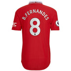 adidas Bruno Fernandes Manchester United Red 2022/23 Home Team Authentic Player Jersey