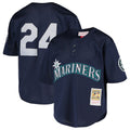 Ken Griffey Jr. Seattle Mariners Youth Cooperstown Collection Mesh Batting Practice Jersey - Navy