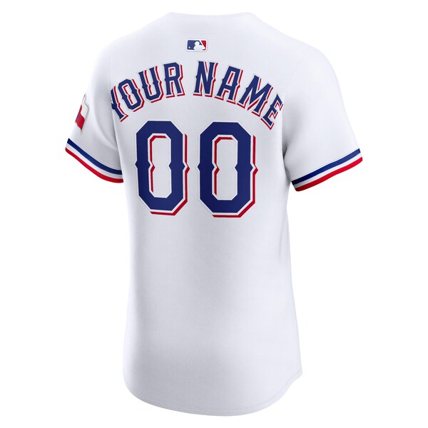 Texas Rangers Nike Home Elite Custom Jersey - White