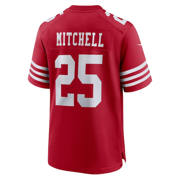 Elijah Mitchell San Francisco 49ers Nike Team Player Game Jersey - Scarlet/White