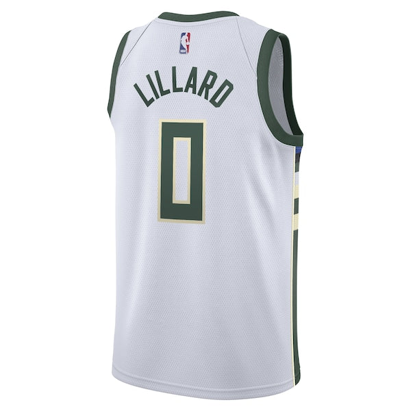 Damian Lillard Milwaukee Bucks Nike Unisex  Swingman Player Jersey - Association Edition - White