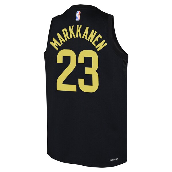 Lauri Markkanen Utah Jazz Jordan Brand Youth Swingman Jersey - Statement Edition - Black