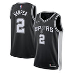 Dylan Harper San Antonio Spurs Nike Unisex 2025 NBA Draft First Round Pick Swingman Jersey - Icon Edition - Black
