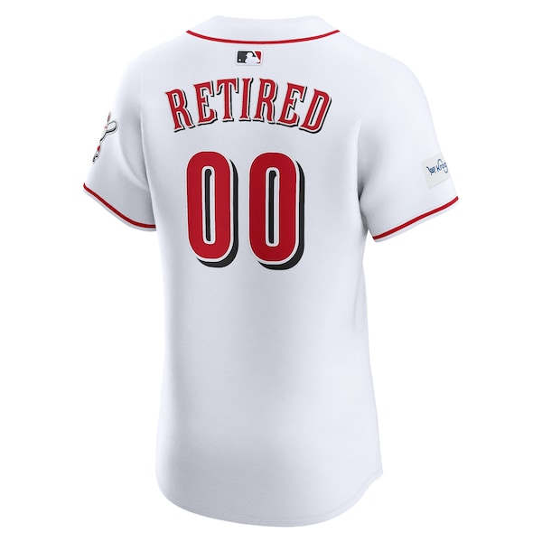 Cincinnati Reds Nike Home Elite Sponsor Patch Pick-A-Player Retired Roster Jersey - White