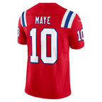 Drake Maye New England Patriots Nike Alternate  Vapor F.U.S.E. Limited Jersey - Red/White/Navy