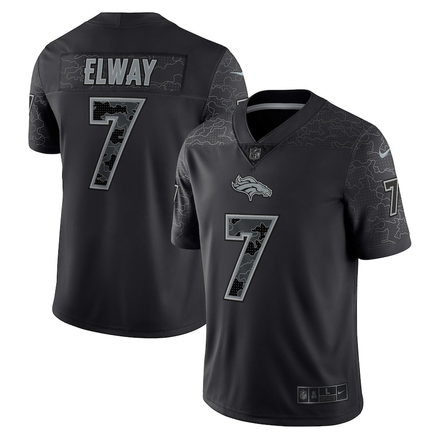 John Elway Denver Broncos Nike RFLCTV Limited Jersey - Black