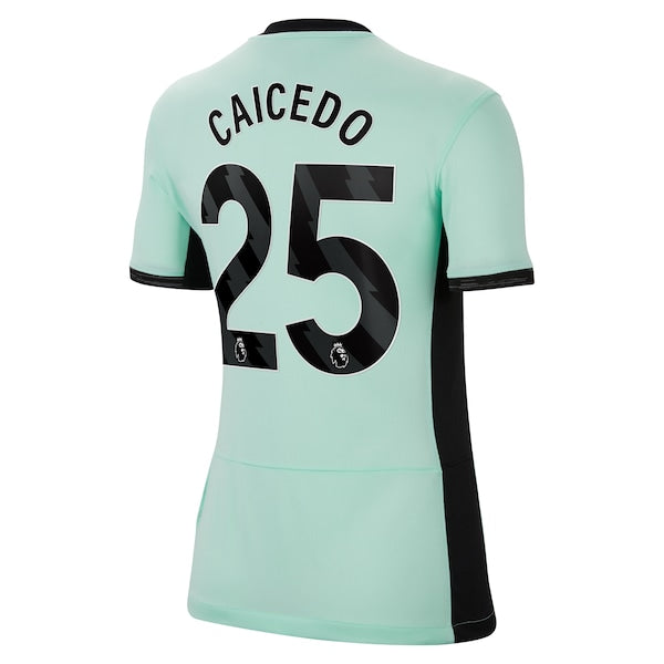Moisés Caicedo Chelsea Nike Women's 2023/24 Third Stadium Replica Player Jersey - Mint