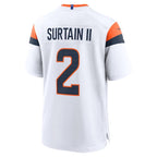 Patrick Surtain II Denver Broncos Nike Game Jersey - White/Navy/Orange