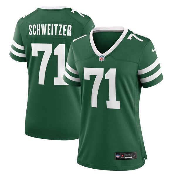 Wes Schweitzer New York Jets Nike Women's Team Game Jersey - Legacy Green