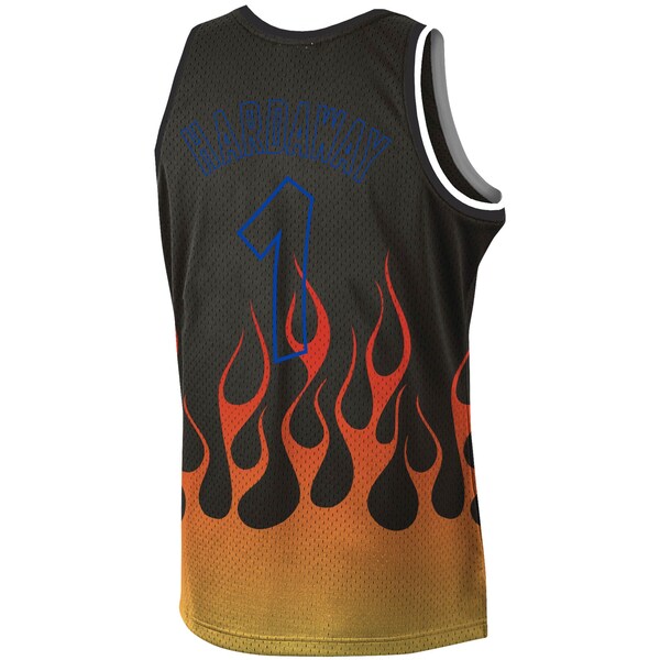 Penny Hardaway Orlando Magic 1994/95 Hardwood Classics Flames Swingman Jersey - Black