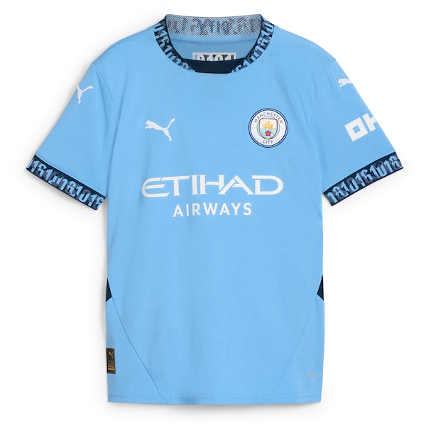 Manchester City Puma Youth 2024/25 Home Replica Jersey - Light Blue
