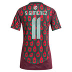 Santiago Giménez Mexico National Team adidas Women's 2024 Home Replica Player Jersey - Burgundy
