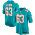 Michael Deiter Miami Dolphins Nike Game Jersey - Aqua
