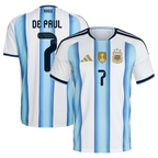 Rodrigo De Paul Argentina National Team adidas 2026 Home Replica Jersey - White