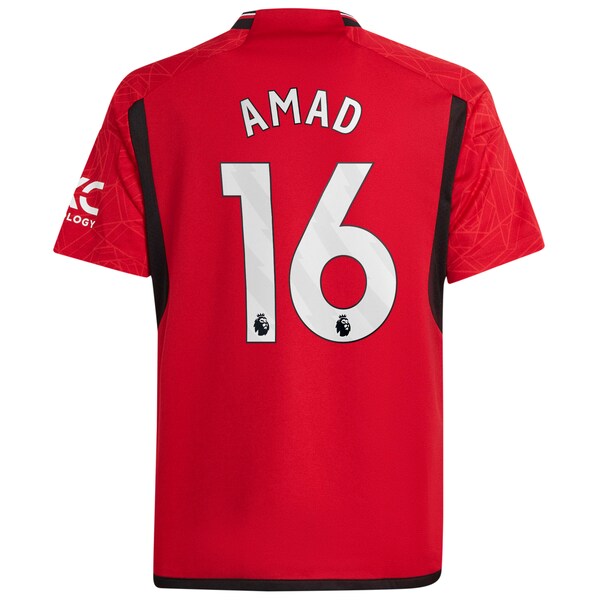 Amad Diallo Manchester United adidas Youth Replica Player Jersey – Red