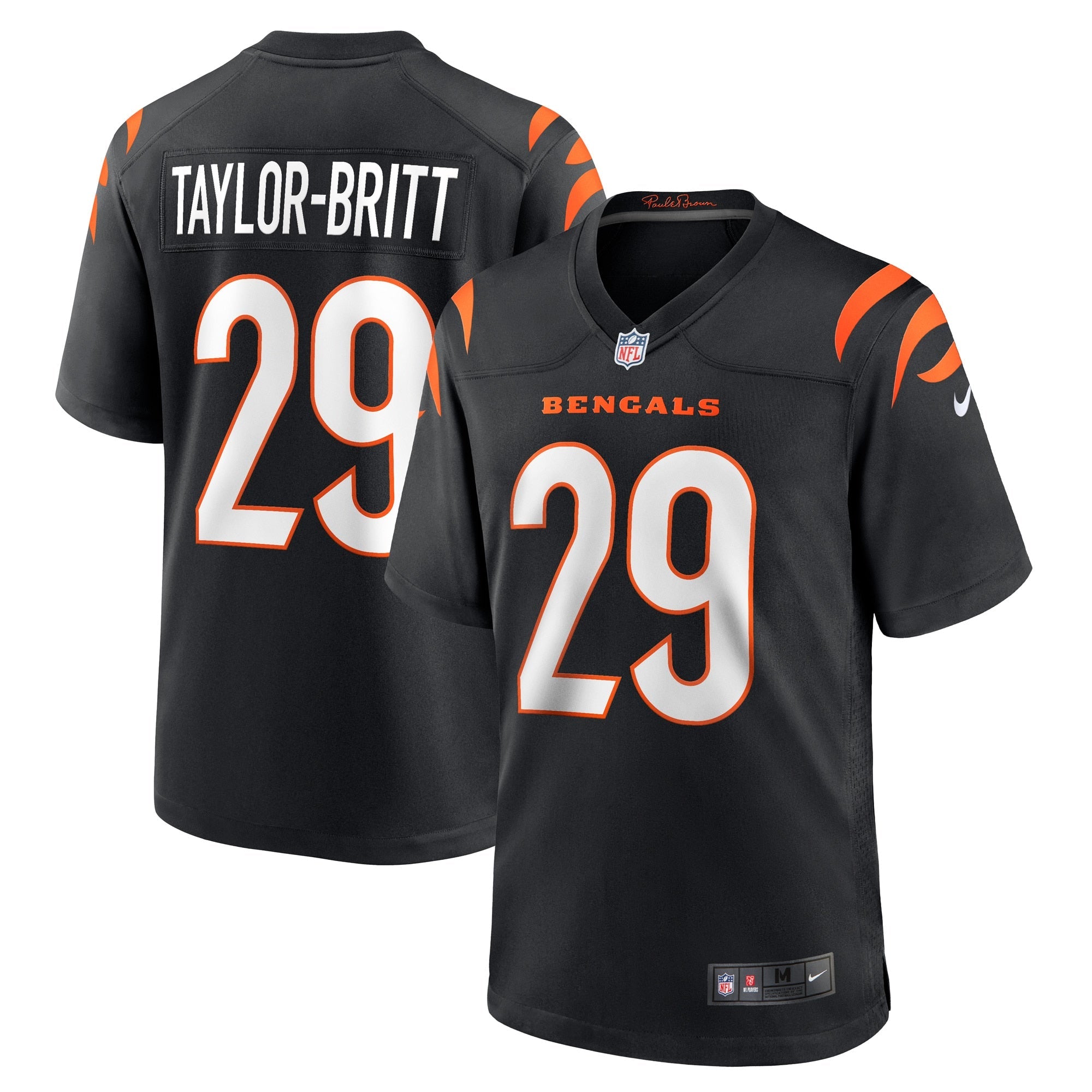 Cam Taylor-Britt Cincinnati Bengals Nike  Game Jersey -  White/Black/Orange
