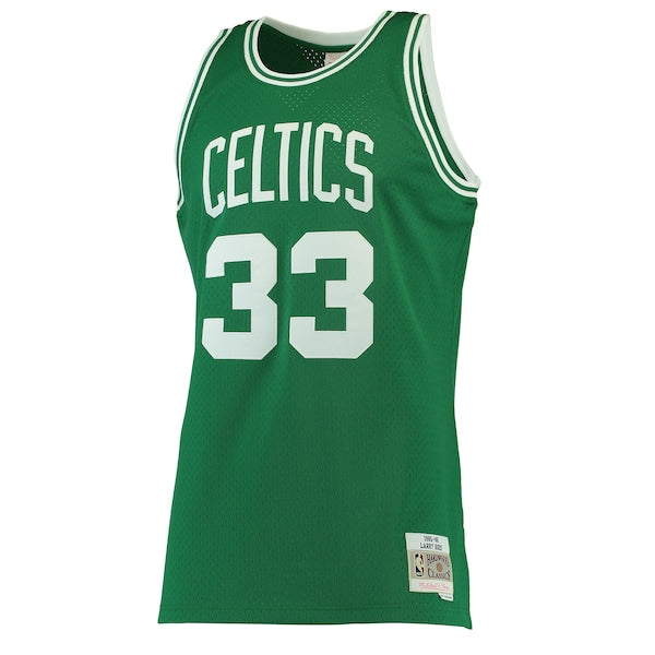 Larry Bird Boston Celtics Hardwood Classics Swingman Jersey - Kelly Green/White