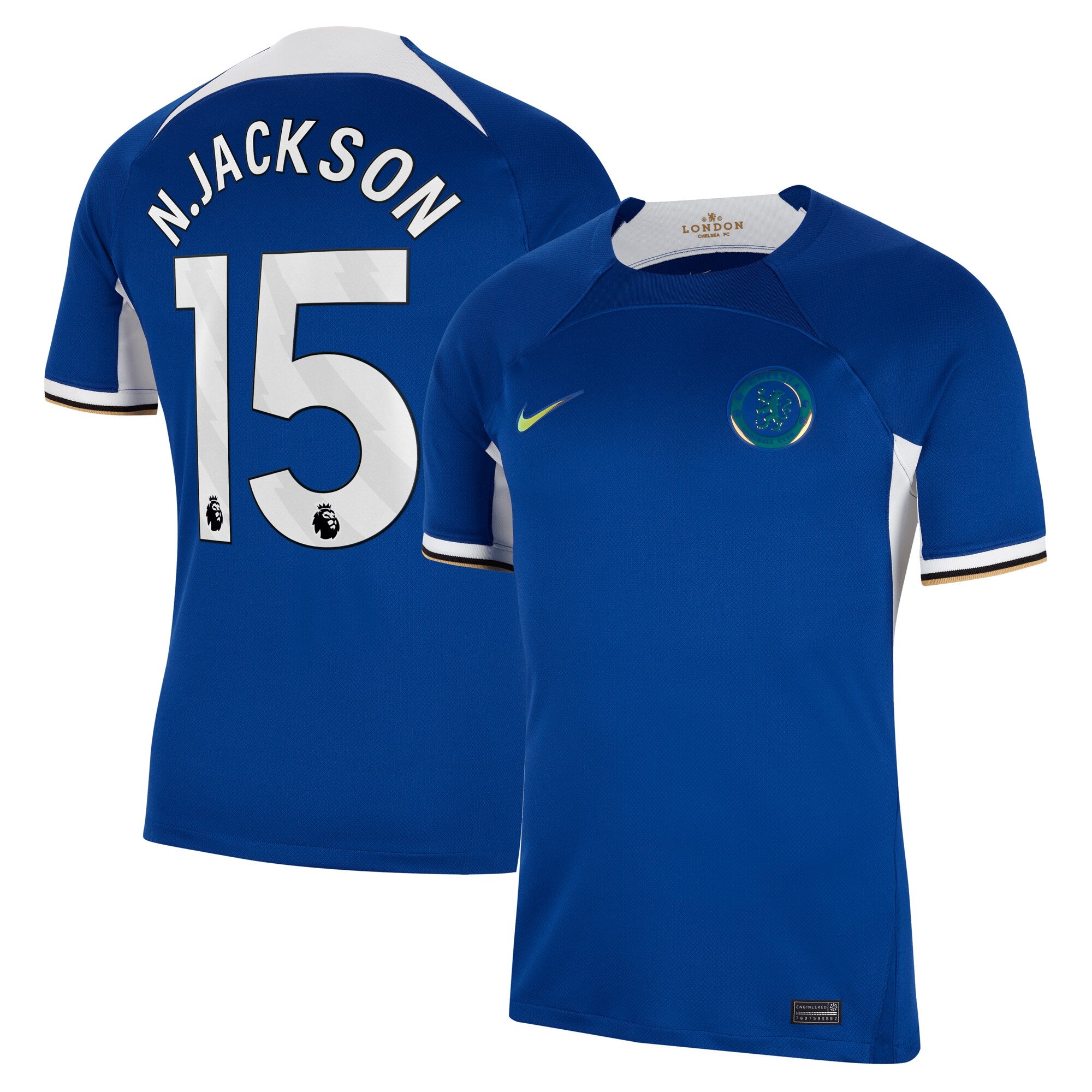 Nicolas Jackson Chelsea Nike 2023/24 Third Stadium Replica Player Jersey - Mint/Blue/Navy