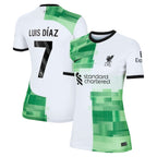 Luis Diaz Liverpool Nike Women's 2023/24 Away Replica Player Jersey - White