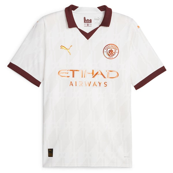 Julián Álvarez Manchester City Puma 2023/24 Away Replica Player Jersey - White