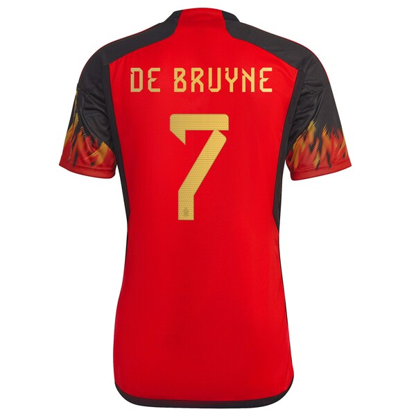 Kevin De Bruyne Belgium National Team adidas 2022/23 Home Replica Jersey - Red