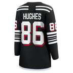 Jack Hughes New Jersey Devils  Women's Alternate Premier Breakaway Player Jersey - Black