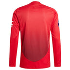 Manchester United adidas 2024/25 Home Long Sleeve Authentic Patch Jersey - Red