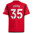 Jonny Evans Manchester United adidas Youth 2023/24 Home Replica Player Jersey – Red