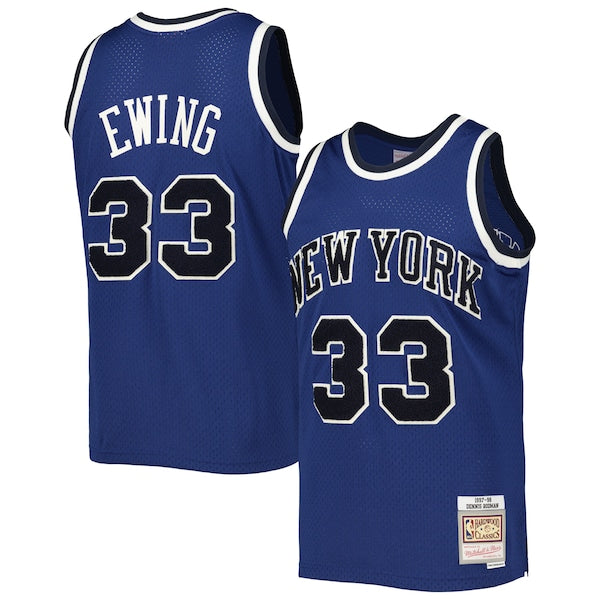 Patrick Ewing New York Knicks 1997/98 Hardwood Classics Off-Court Swingman Jersey - Blue