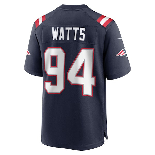 Armon Watts New England Patriots Nike  Game Jersey -  Navy