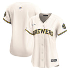 Milwaukee Brewers Nike Women's Home Limited Jersey - Cream