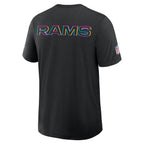Los Angeles Rams Nike 2025 NFL Crucial Catch Tri-Blend Dri-FIT T-Shirt - Black