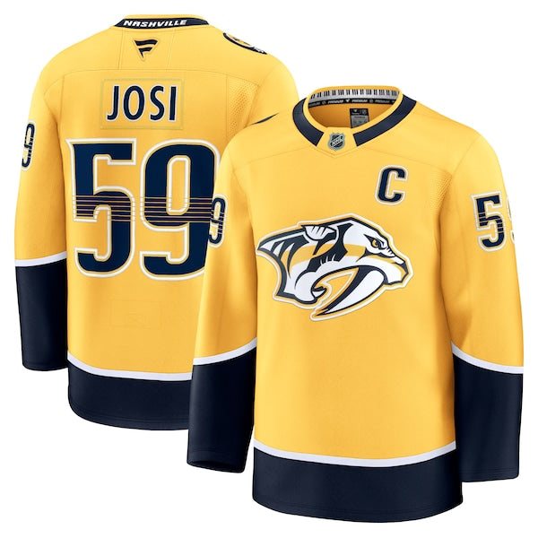 Roman Josi Nashville Predators  Home Premium Jersey - Yellow
