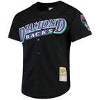 Randy Johnson Arizona Diamondbacks Cooperstown Collection Mesh Batting Practice Button-Up Jersey - Black