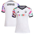 LA Galaxy adidas Women's 2024 Pride Pre-Match Top - White