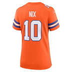 Bo Nix Denver Broncos Nike Women's Mile High Collection 1977 Throwback Player Game Jersey - Orange/Navy/White