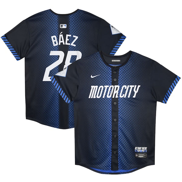 Javier Baez Detroit Tigers Nike Preschool 2024 City Connect Limited Jersey - Navy