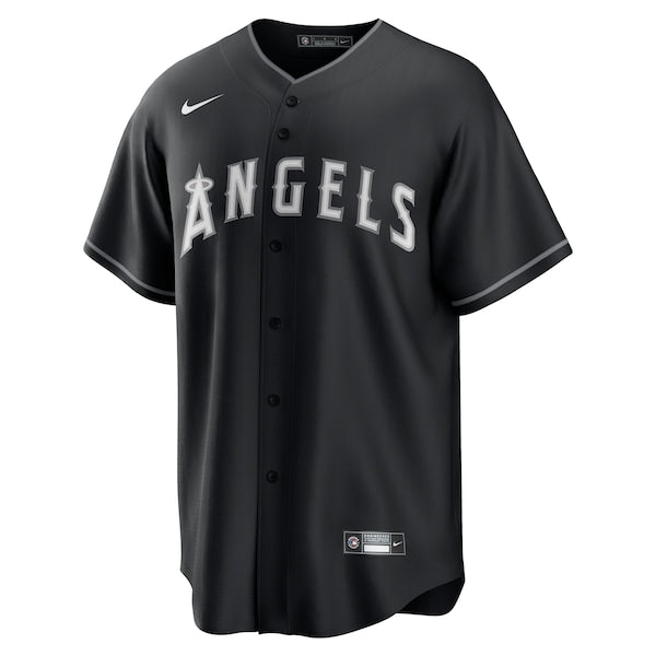 Los Angeles Angels Nike Lights Out Replica Jersey - Black