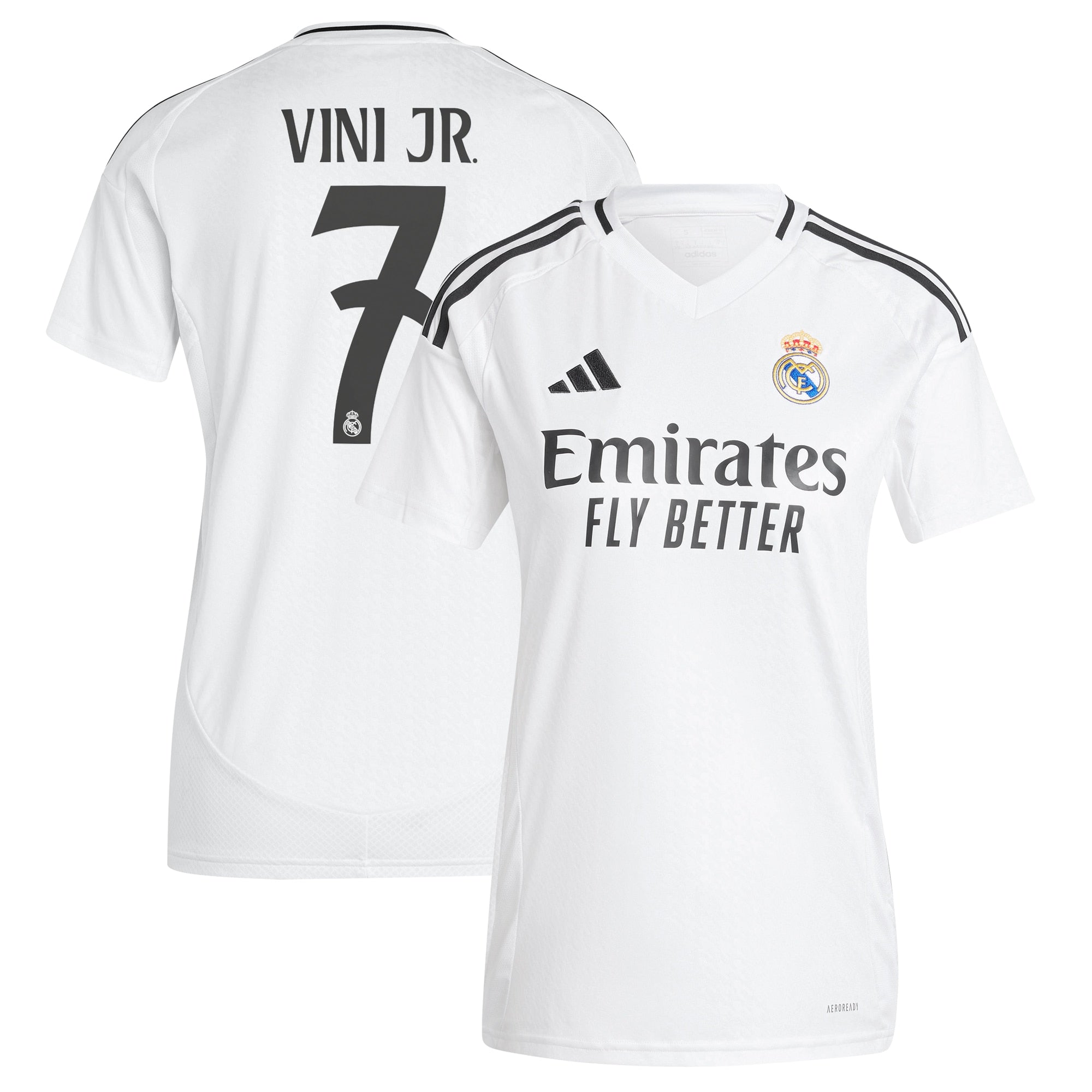 Vini Jr. Los Merengues adidas Originals Women's 2024/25 Third Replica Player Jersey - Charcoal/White