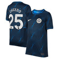 Moisés Caicedo Chelsea Nike Youth 2023/24 Away Stadium Replica Player Jersey - Navy