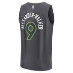Nickeil Alexander-Walker Minnesota Timberwolves  Youth Fast Break Replica Player Jersey - Statement Edition - Black