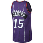 Vince Carter Toronto Raptors 1998/99 Big & Tall Hardwood Classics Swingman Jersey - Purple/White